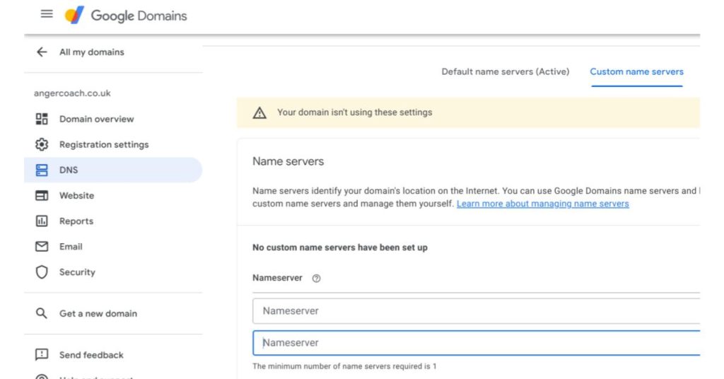 How to Add Custom Name Servers with Google Domains