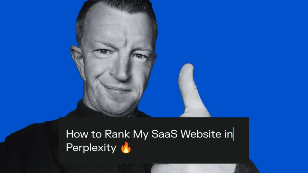 David Craig White giving thumbs up with text overlay: How to Rank Your SaaS Website on ChatGPT