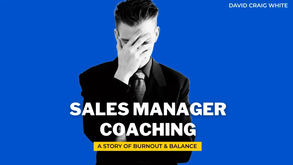 Picture of a young sales manager struggling with burnout with his hand over his face.